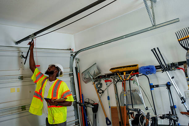 Professional Garage Door Panel Replacement technician working in Santaquin, UT